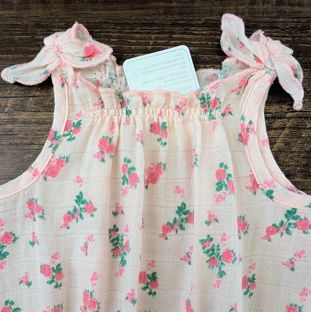 NWT Mud Pie Pink Floral Bubble Romper